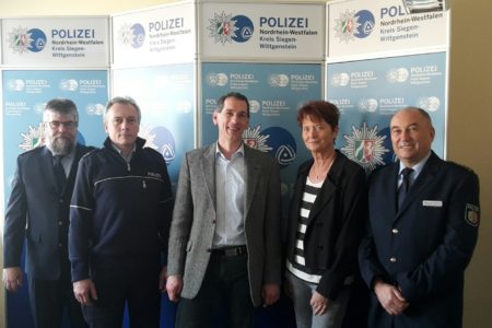 CDU-Landtagsabgeordnete Anke Fuchs-Dreisbach und Jens Kamieth zu Gast bei der Kreispolizeibehörde